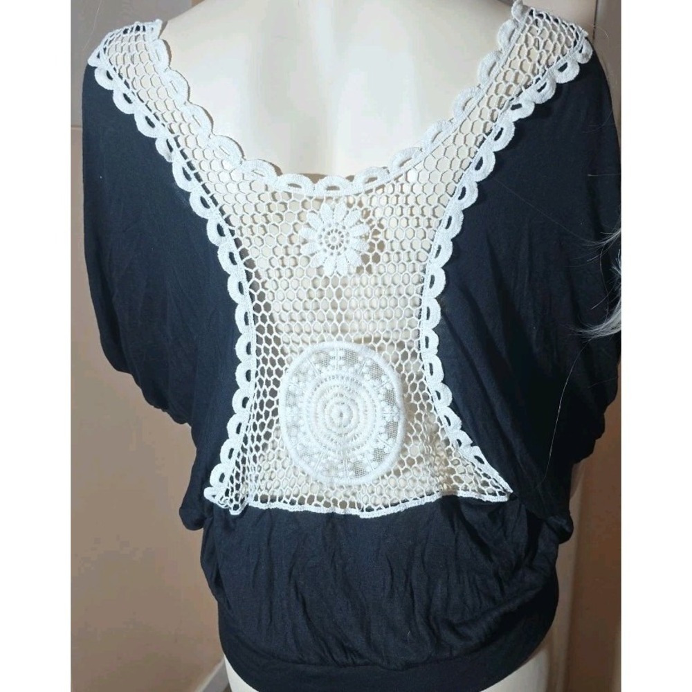 Love Notes Top Women's L Blouse Fairy‎ Whimsigoth Boho 90's Y2K Coquette